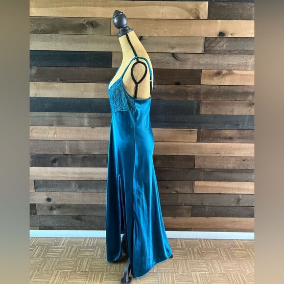 Vintage 80s Victoria’s Secret Gold Label Slip Mesh Satin Lingerie Dress - Picture 6 of 8